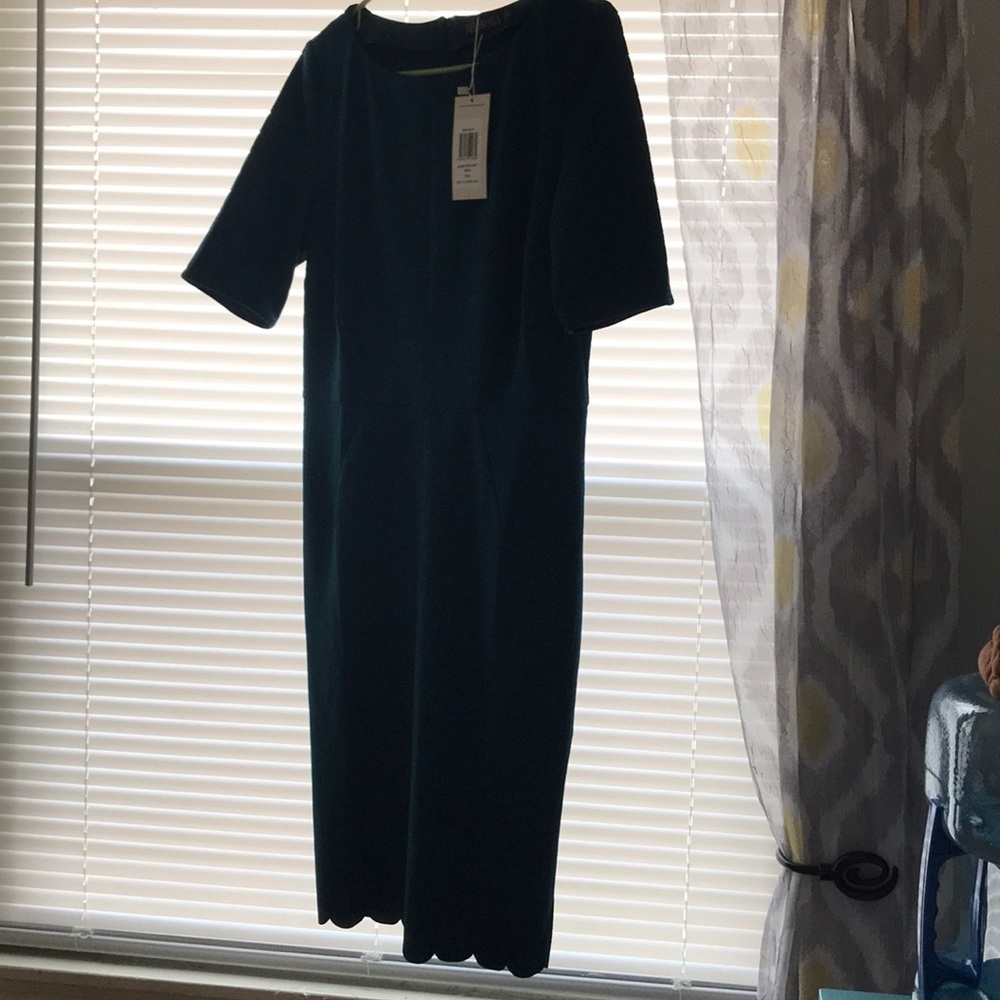 ModCloth SugarHill Albert Ponte Shift Dress TEAL